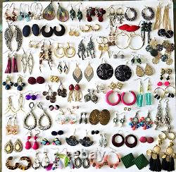 Boucles d'oreilles rétro Lot de 75 paires vintage à moderne pendantes créoles en or argent Y2K