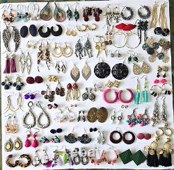 Boucles d'oreilles rétro Lot de 75 paires vintage à moderne pendantes créoles en or argent Y2K