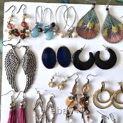 Boucles d'oreilles rétro Lot de 75 paires vintage à moderne pendantes créoles en or argent Y2K