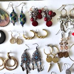 Boucles d'oreilles rétro Lot de 75 paires vintage à moderne pendantes créoles en or argent Y2K