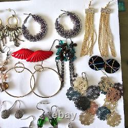 Boucles d'oreilles rétro Lot de 75 paires vintage à moderne pendantes créoles en or argent Y2K