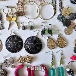 Boucles d'oreilles rétro Lot de 75 paires vintage à moderne pendantes créoles en or argent Y2K