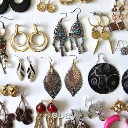 Boucles d'oreilles rétro Lot de 75 paires vintage à moderne pendantes créoles en or argent Y2K