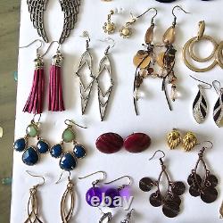 Boucles d'oreilles rétro Lot de 75 paires vintage à moderne pendantes créoles en or argent Y2K