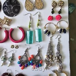 Boucles d'oreilles rétro Lot de 75 paires vintage à moderne pendantes créoles en or argent Y2K