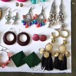 Boucles d'oreilles rétro Lot de 75 paires vintage à moderne pendantes créoles en or argent Y2K