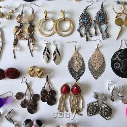 Boucles d'oreilles rétro Lot de 75 paires vintage à moderne pendantes créoles en or argent Y2K