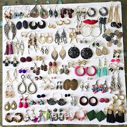 Boucles d'oreilles rétro Lot de 75 paires vintage à moderne pendantes créoles en or argent Y2K