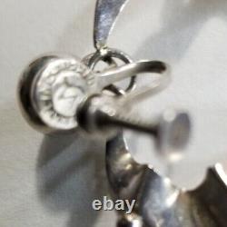 Boucles d'oreilles vintage Spratling Mexico en argent MODERN à vis signées