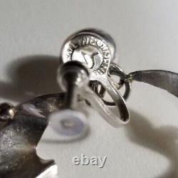 Boucles d'oreilles vintage Spratling Mexico en argent MODERN à vis signées