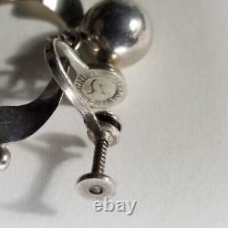 Boucles d'oreilles vintage Spratling Mexico en argent MODERN à vis signées