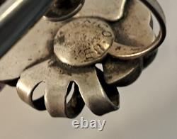 Boucles d'oreilles vintage en argent sterling design William Spratling avec main et tulipe en améthyste