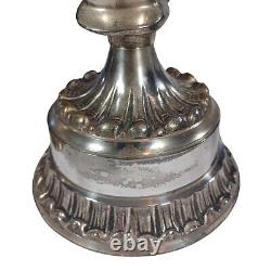 Bougeoir en argent plaqué repoussé de style vintage du milieu du siècle avec dauphin et carpe koï