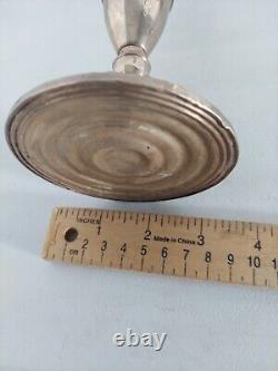 Bougeoirs à trois bras en argent sterling VTG par Duchin Creations, une paire de 11 pouces de haut