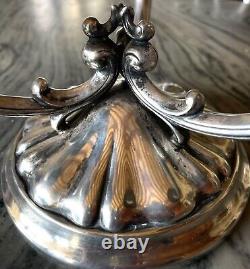Bougeoirs de couple vintage des années 50 en argent bruni 800 fabriqués en Italie