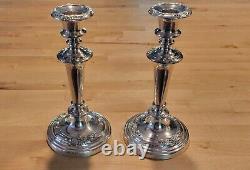 Bougeoirs en argent Sheffield vintage