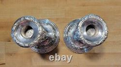 Bougeoirs en argent Sheffield vintage