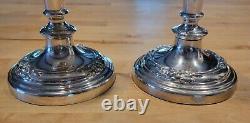 Bougeoirs en argent Sheffield vintage