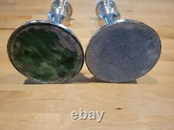 Bougeoirs en argent Sheffield vintage