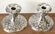 Bougeoirs En Argent Plaqué Barbour Moselle En Vintage Antique International X2