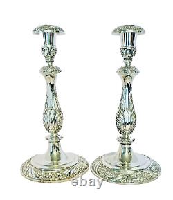 Bougeoirs en argent plaqué de 1847 Rogers Bros Heritage 11 de style vintage