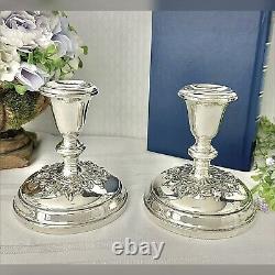 Bougeoirs en argent sterling Gorham Buttercup, chandeliers vintage