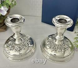 Bougeoirs en argent sterling Gorham Buttercup, chandeliers vintage