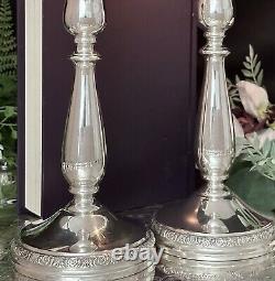 Bougeoirs en argent sterling Prelude International Silver Candlesticks vintage