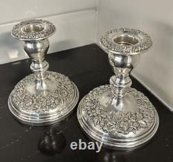 Bougeoirs en argent sterling S. KIRK&SON, Vintage