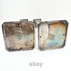 Bougeoirs néoclassiques vintage de style Adam, 2 candélabres argentés, paire victorienne de 12