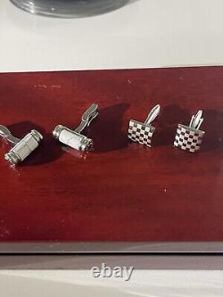 Boutons de manchette LOT de 21 Paires de Divers en Acier Inoxydable. Modernes et Vintage.