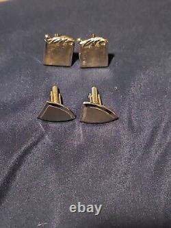 Boutons de manchette en argent vintage (2 paires)