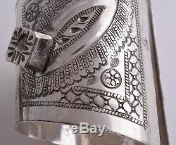 Bracelet En Argent Bédouine Vintage Berber Cuff Pair-lybie