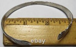 Bracelet en argent sterling vintage de l'ethnie TLINGIT de la côte nord-ouest des Premières Nations