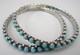 Bracelet Jonc En Argent Sterling Mexicain Vintage Signé Avec Turquoise, Paire De 25,9 G