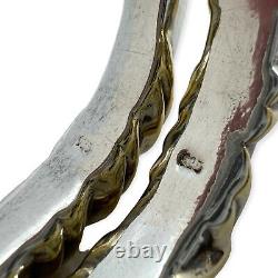 Bracelet jumeau en argent sterling 925 électroformé moderne vintage doré