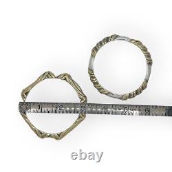 Bracelet jumeau en argent sterling 925 électroformé moderne vintage doré