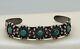Bracelet Manchette Vintage En Argent Sterling Avec Turquoise Naturelle Et Motifs Ethniques, Style Serpent à Yeux.