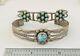 Bracelets Manchette En Argent Sterling Et Turquoise De Style Amérindien Vintage