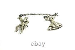 Broche Vintage en Argent Sterling du Mexique représentant une paire de danseurs