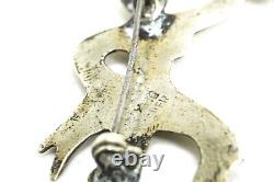 Broche Vintage en Argent Sterling du Mexique représentant une paire de danseurs