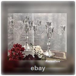 Candelabras Sterling Silver Duchin Créations Gadron Pondéré 5 Bras Pair