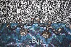 Candélabres En Argent Sterling, Ensemble De 3 Paire De Chandeliers Allemands, Anciens Et Anciens