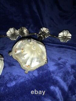 Candélabres Vintage 17 en argent avec triple teinte et porte-bougies assortis