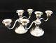 Candelabres Vintage En Argent Sterling Revere à Trois Lumières Avec Vis Supérieur