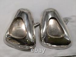 Cendrier en argent sterling Vtg SALVADOR DE LA SERNA Hecho en Mexico, une paire