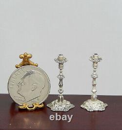 Chaudières Vintage Argent Sterling Acquisito Paire Dollhouse Miniature 112