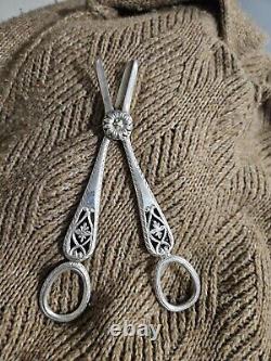 Ciseaux à raisin en argent sterling vintage