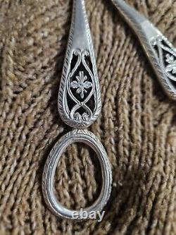 Ciseaux à raisin en argent sterling vintage