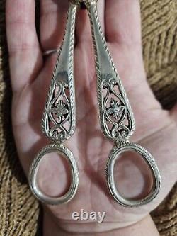 Ciseaux à raisin en argent sterling vintage